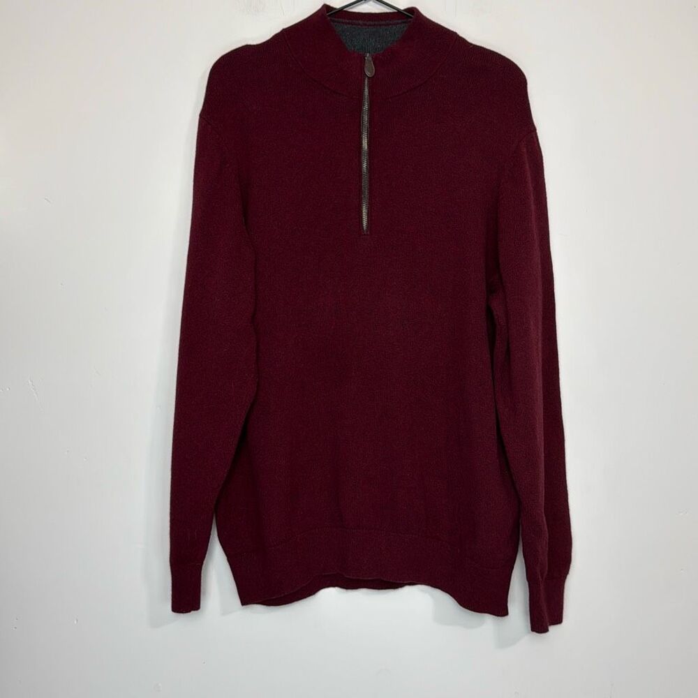 Vineyard Vines Men's Cotton Cashmere Quarter Zip Sweater L